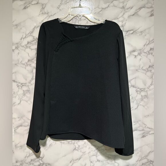 Zara Basic Collection Side Lace-up Blouse - Picture 1 of 5
